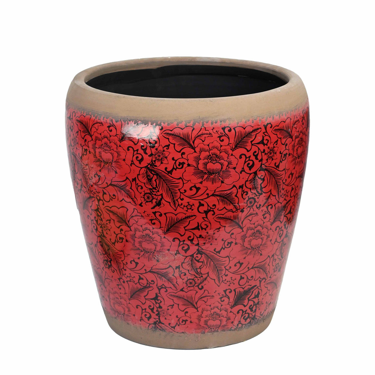 Tang Rustica Tall Planter - Red
