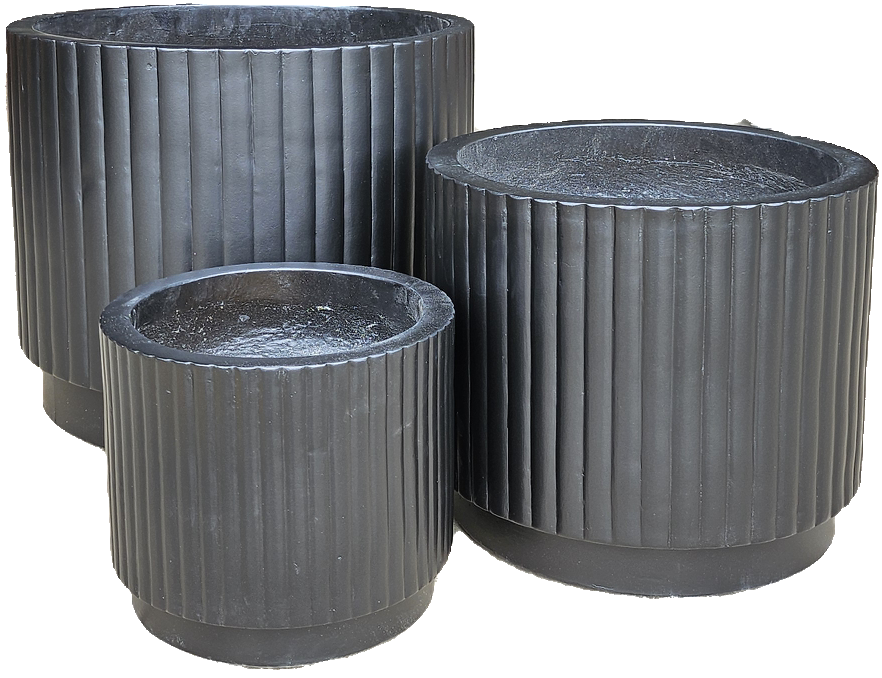 Vaucluse Corrugated Cylinder - Black