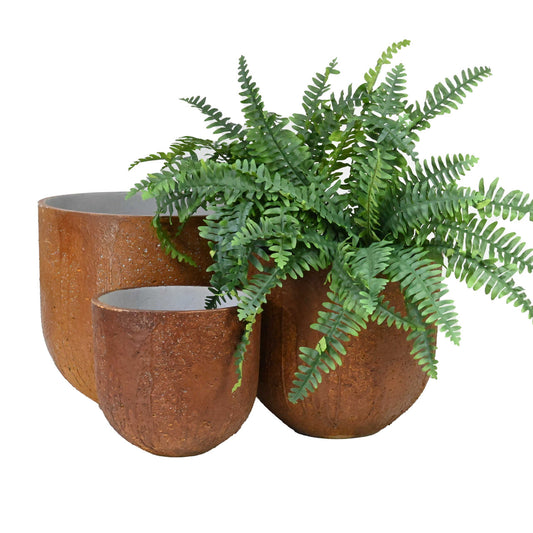 LimeCrete Egg Pot - Rust