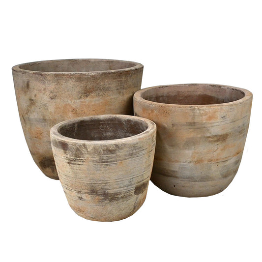 Antique Terracotta Egg Planter - Basalt