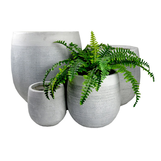 GeoLite Squat Egg - White Wash