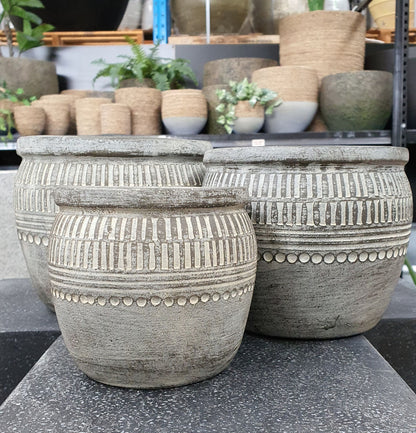 GeoLite Rim Planter - Granite