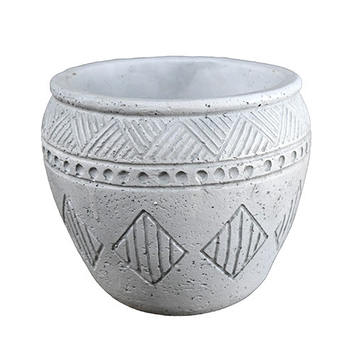 GeoLite Aztec Planter - White