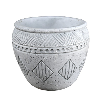 GeoLite Aztec Planter - White