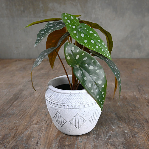 GeoLite Aztec Planter - White