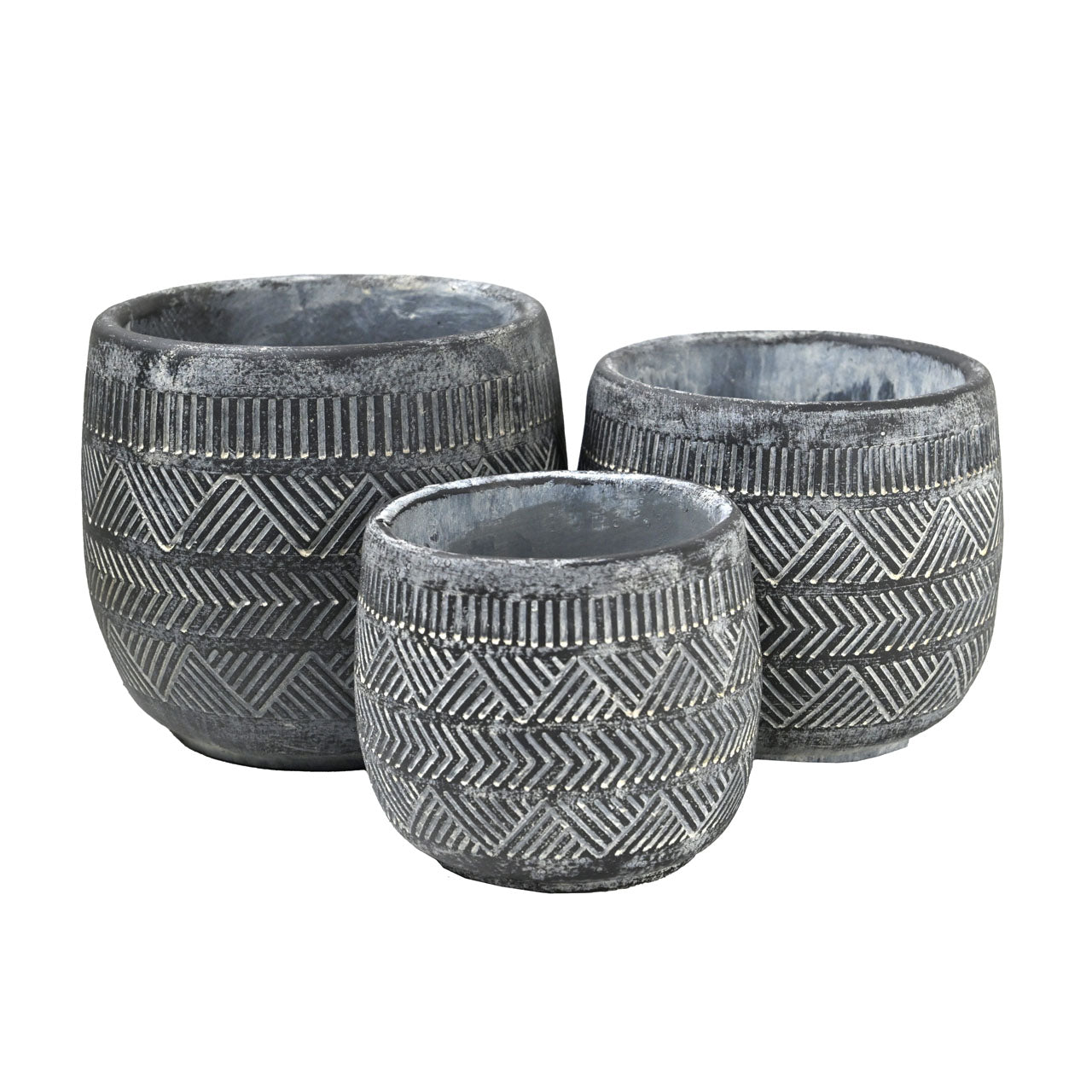 GeoLite Barrel Pot - Slate