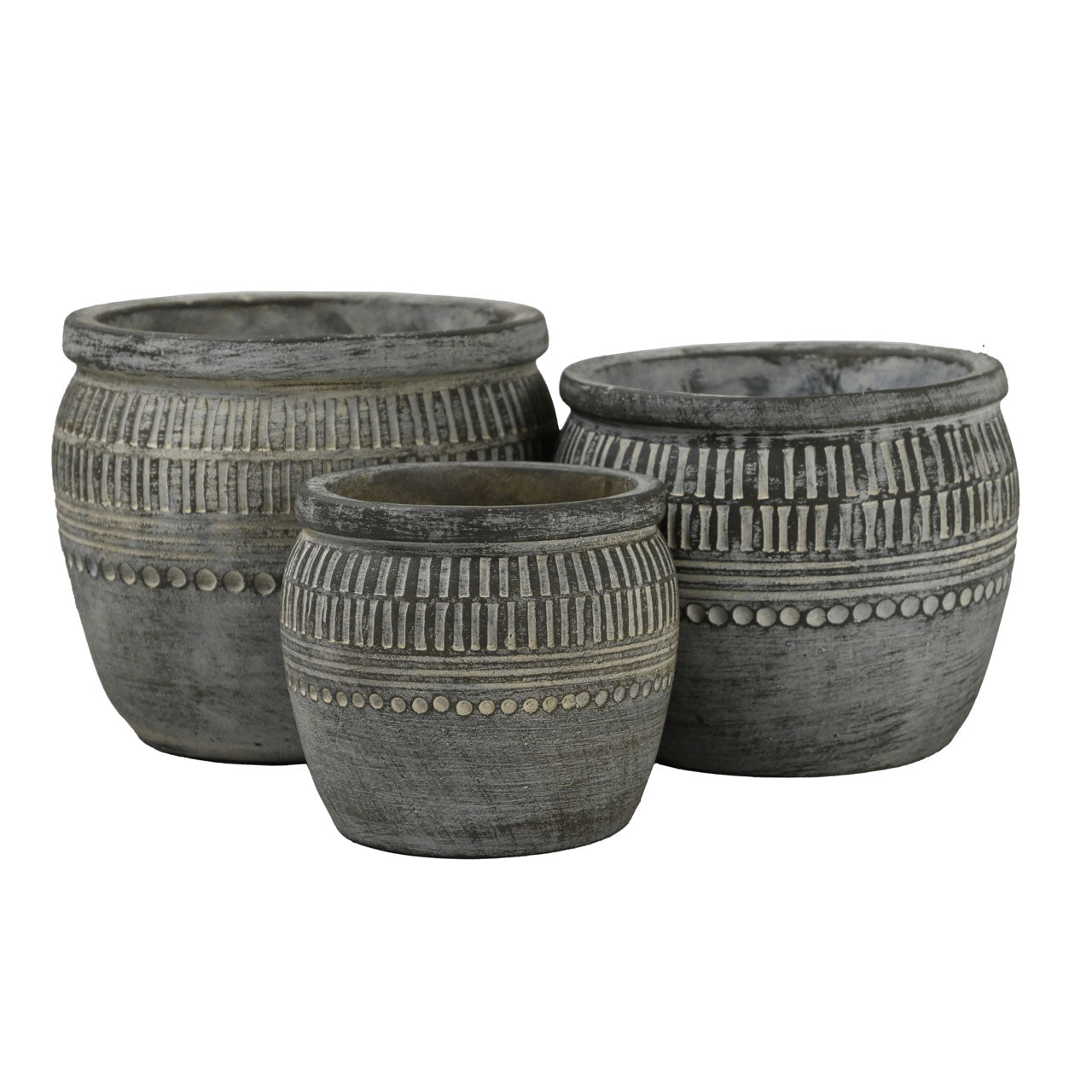 GeoLite Rim Planter - Granite