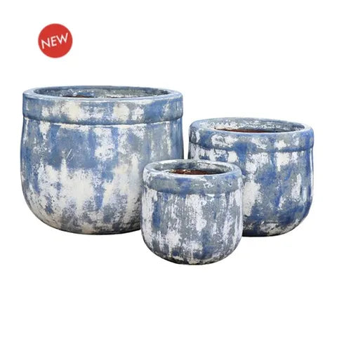 Annatto Tub S/3 Antique Blue